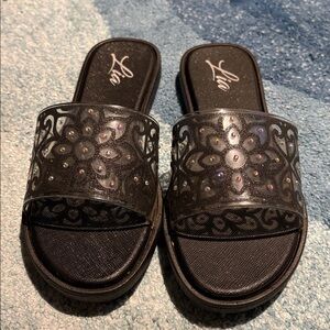 Lia Slide Sandals, Sz 39